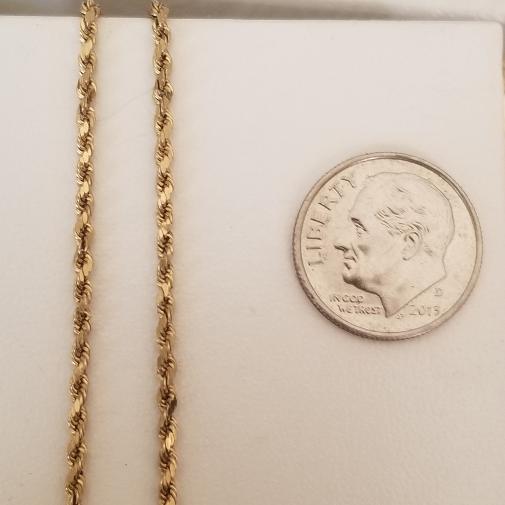 10K Gold Rope Chain - Picture 8 of 9